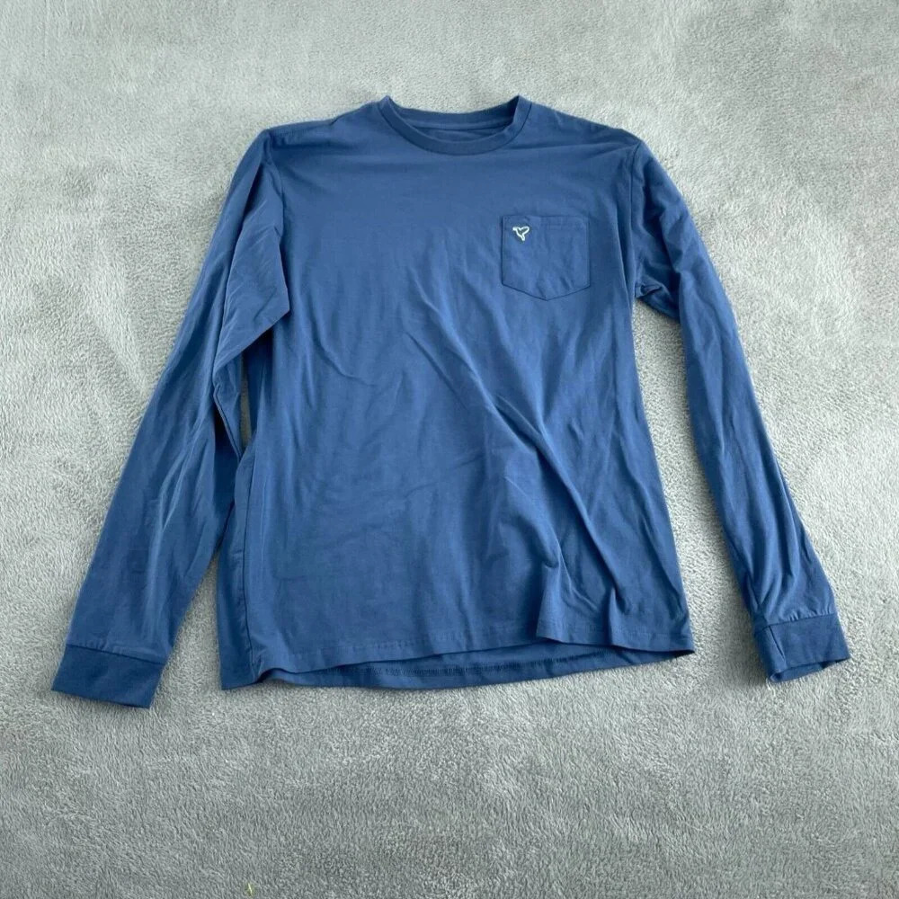Birddogs Men's Long Sleeve Pocket Tee in Blue